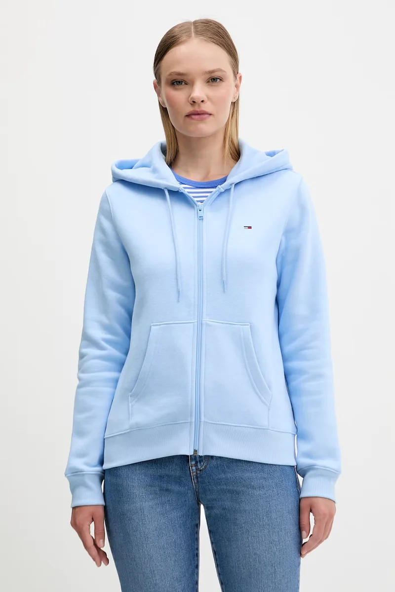 Tommy Jeans μπλούζα με κουμπιά γυναικεία με βαμβάκι