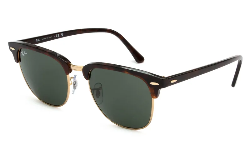 RAY BAN ΓΥΑΛΙΑ ΗΛΙΟΥ RAY BAN CLUBMASTER 3016 W0366 5521 3016 ΚαφέΧρυσό