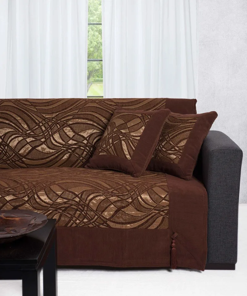 Μαξιλαροθήκη Διακόσμησης Silk Fashion 911 Καφέ 45x45