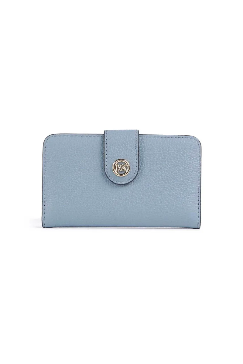 Michael Kors γυναικείο δερμάτινο πορτοφόλι "MK Pop Charm Medium" - 32S6G17F8L Μπλε Ανοιχτό