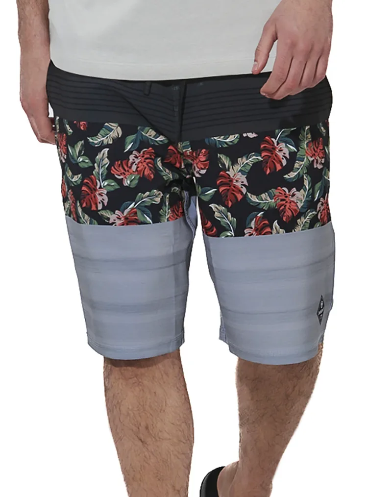 BODY ACTION MEN''S SURF SHORTS 033625-01-NIGHT FLOWER Multi