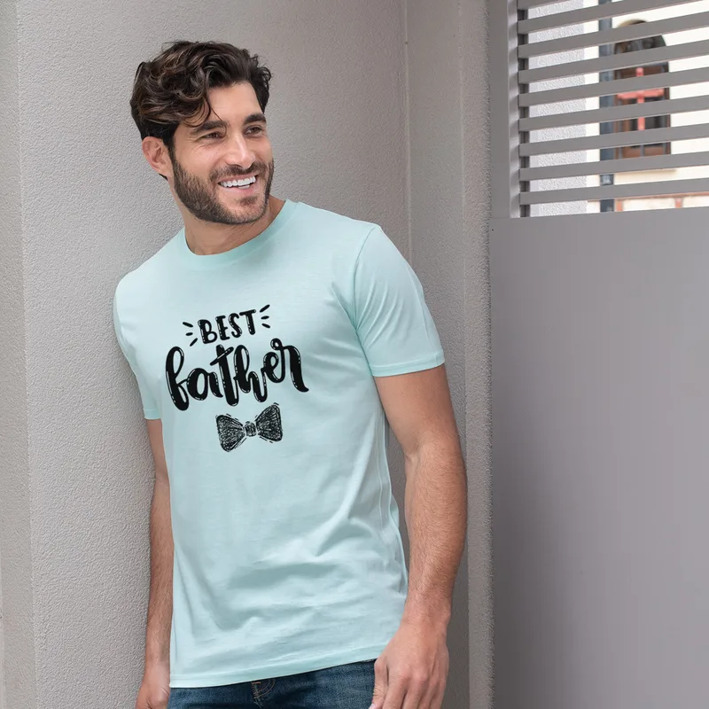 Best father - Organic Vegan T-Shirt Unisex - Μέντα - M