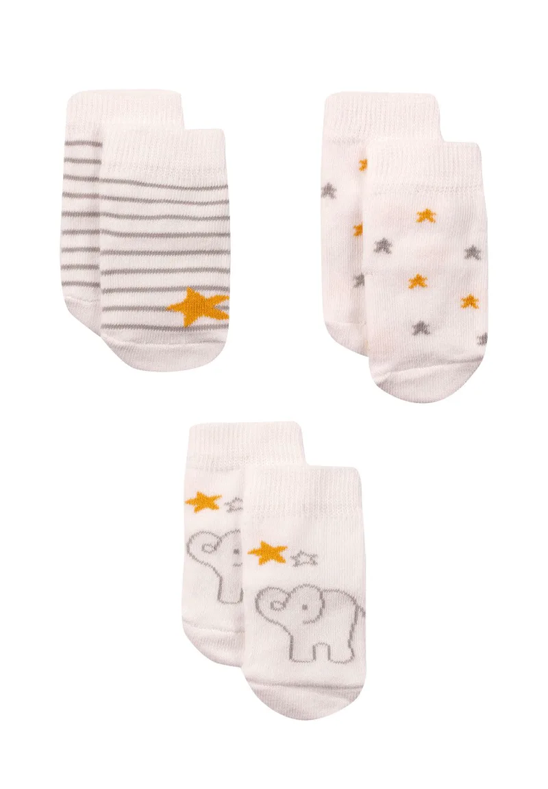 Κάλτσες Bebe 100% Biorganic Elephant 3 Τεμ. 68238B