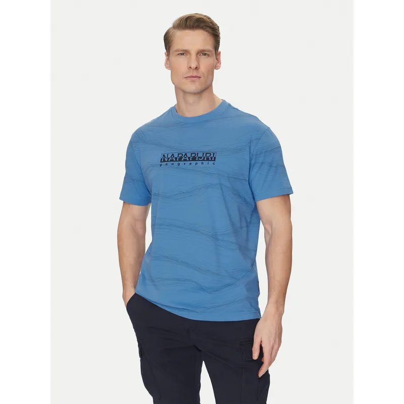 Napapijri T-Shirt B-Cellini NP0A4ILS Μπλε Regular Fit