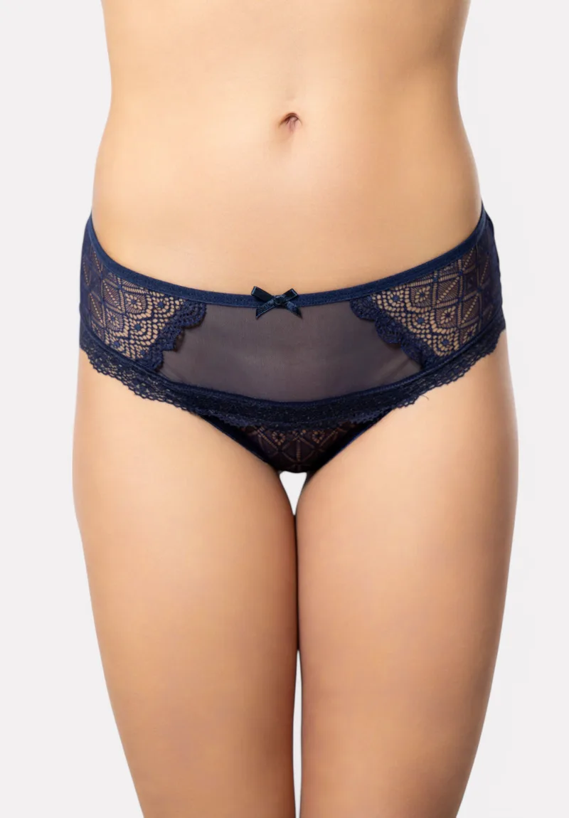 Hipster με δαντέλα Cottonhill Lovely CH4651-Μπλε
