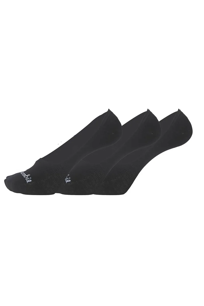 Columbia σετ unisex κοντές κάλτσες "Classic Invisibles Lightweight Flat knit" (3 ζευγάρια) - C1006BlackL Μαύρο