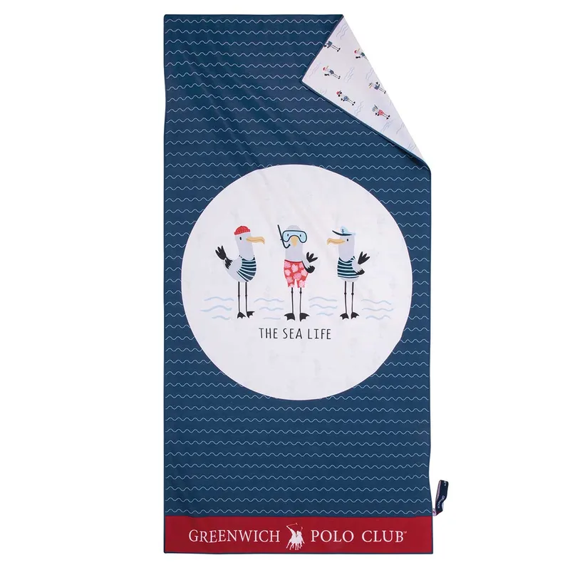 Παιδική Πετσέτα Θαλάσσης Microfiber 2 Όψεων (70x140) Greenwich Polo Club Junior 3880