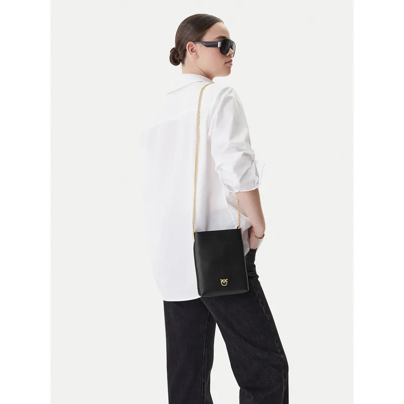 Τσάντα PINKO Flat Satchel AI 25-26 PCPL 105352 A0QO Μαύρο