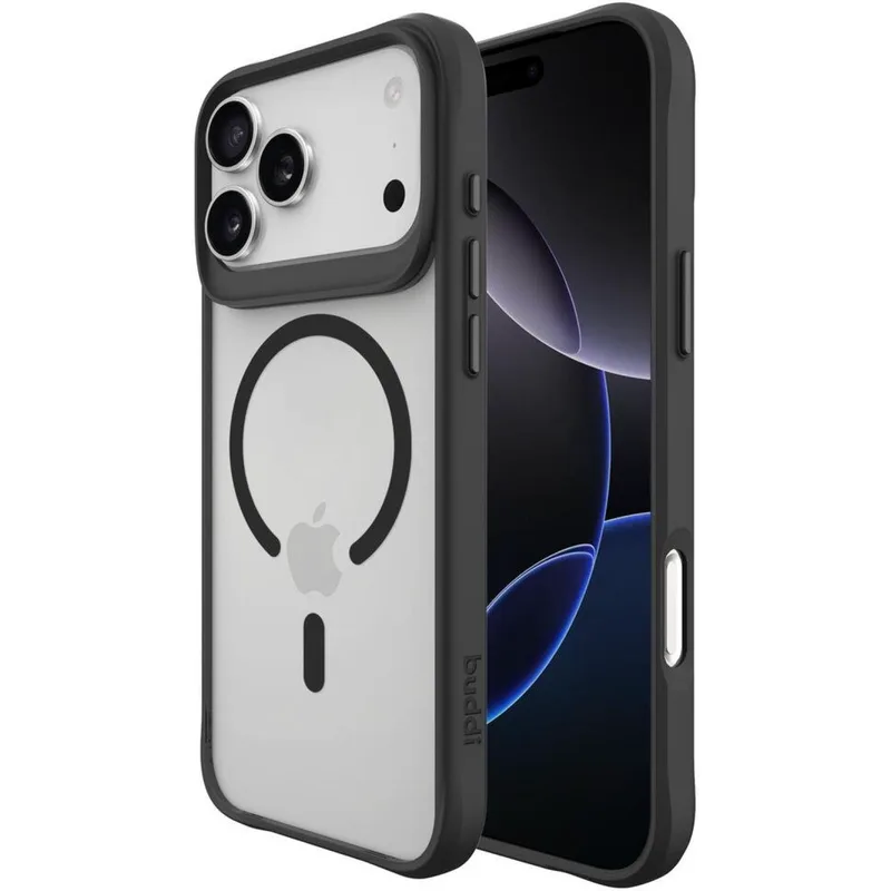 Θήκη iPhone 17 Pro Max Buddi Hybrid Σκληρή Ημιδιάφανη με MagSafe - Matte Black (8719246492600)