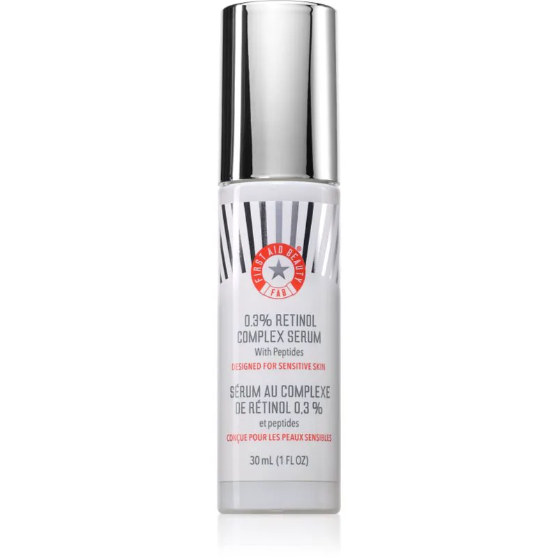 First Aid Beauty 0.3% Retinol Complex Serum αντιρυτιδικός ορός ρετινόλης με πεπτίδια για ευαίσθητη επιδερμίδα 30 ml