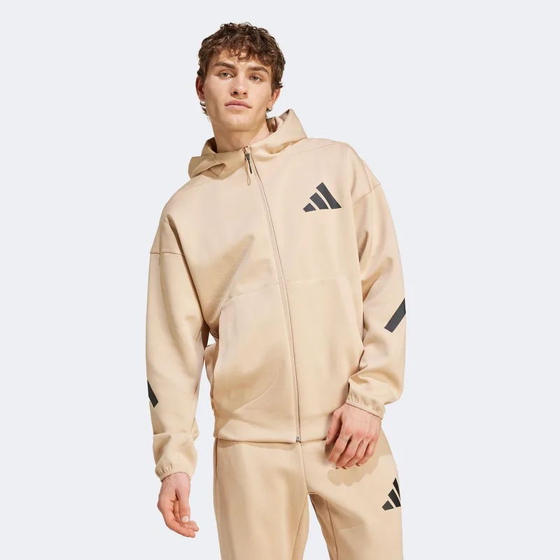 ADIDAS Z.N.E. FULL-ZIP HOODED TRACK JACKET ΜΠΕΖ