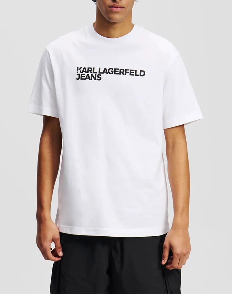 KARL LAGERFELD JEANS KLJ REG SS ESSENTIAL TEE A1M17002-100 White