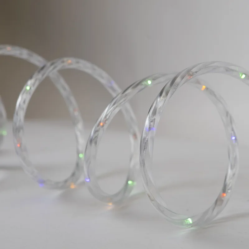 Χριστουγεννιάτικα Λαμπάκια 120 Led Φωτοσωλήνας 6μ Πολύχρωμα Ηλιακά Με Πρόγραμμα Eurolamp 600-22166