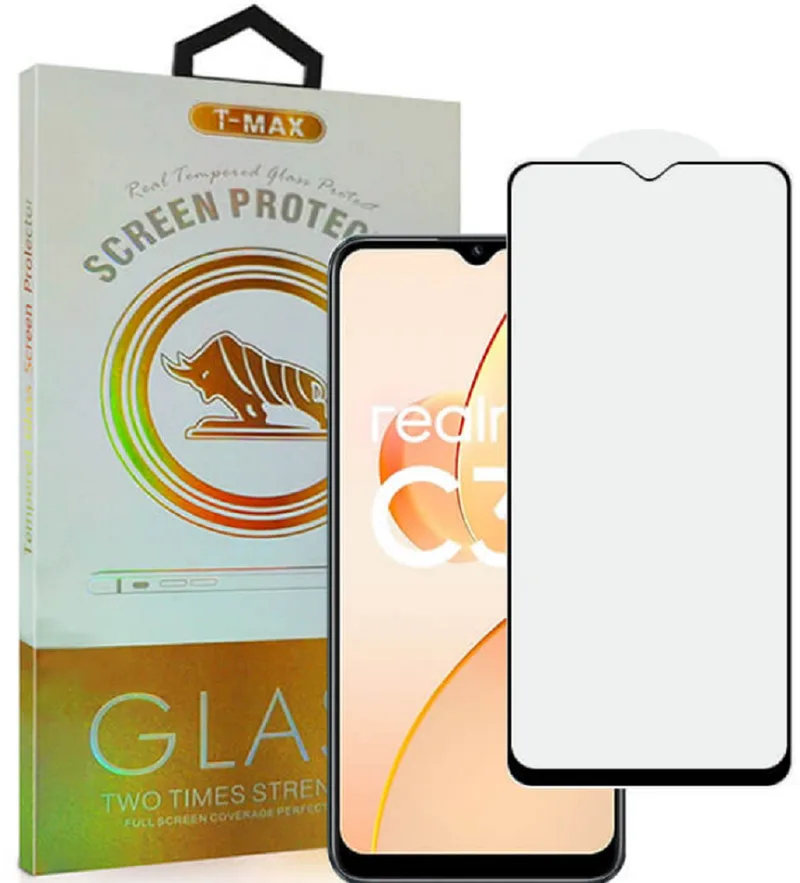 T-Max Premium 3D Tempered Glass Full Glue Fluid Despensing - Αντιχαρακτικό Γυαλί Οθόνης Realme C31 - Black (5206015011078)