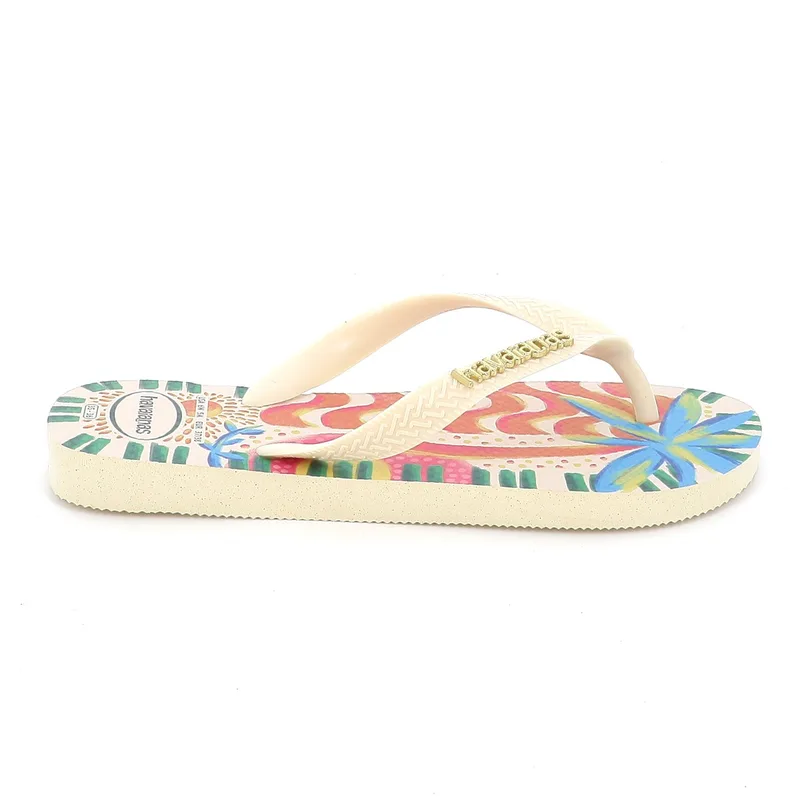 Γυναικεία Σαγιονάρα Havaianas Tropicana Vibes Χρώματος Μπεζ 4150746-92561