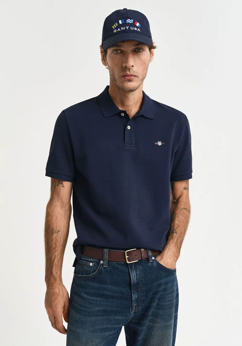 GANT Polo Texture - 2014025 433 Evening Blue