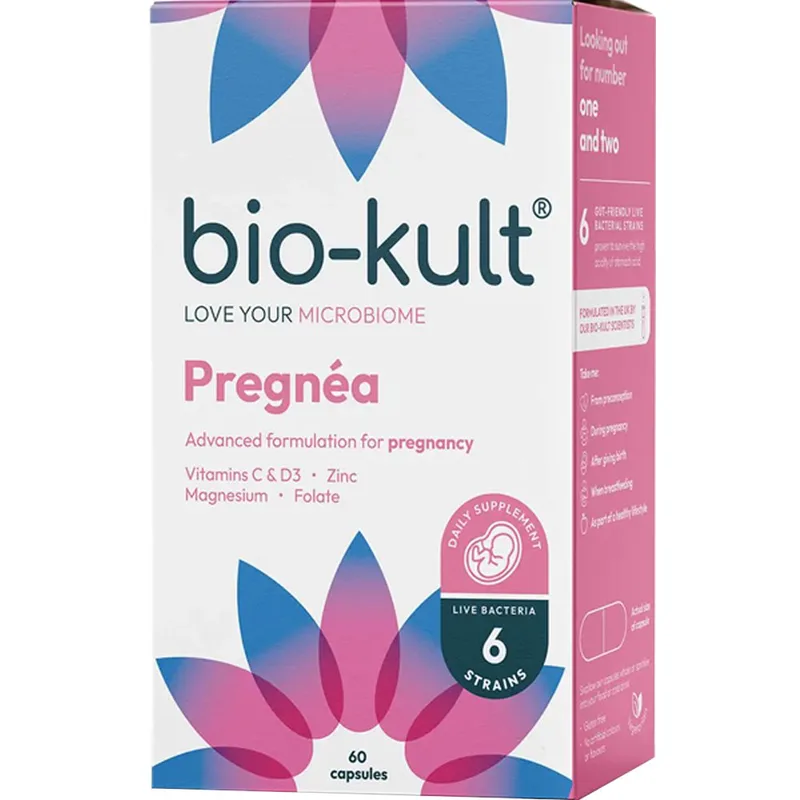 Protexin Bio-Kult Pregnea Συμπλήρωμα Διατροφής Προβιοτικών, Βιταμινών & Μετάλλων με Φολικό Οξύ για Ενίσχυση του Γαστροπεπτικού Συστήματος Γυναικών Πριν & Κατά την Εγκυμοσύνη 60caps