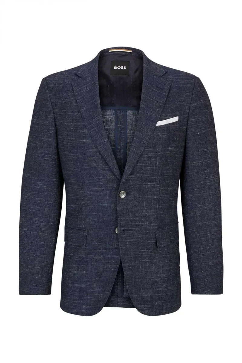 BOSS ΣΑΚΑΚΙ LANIFICIO TESSE BIELA STRETCH SLIM FIT H-HUTSON-233 ΜΠΛΕ