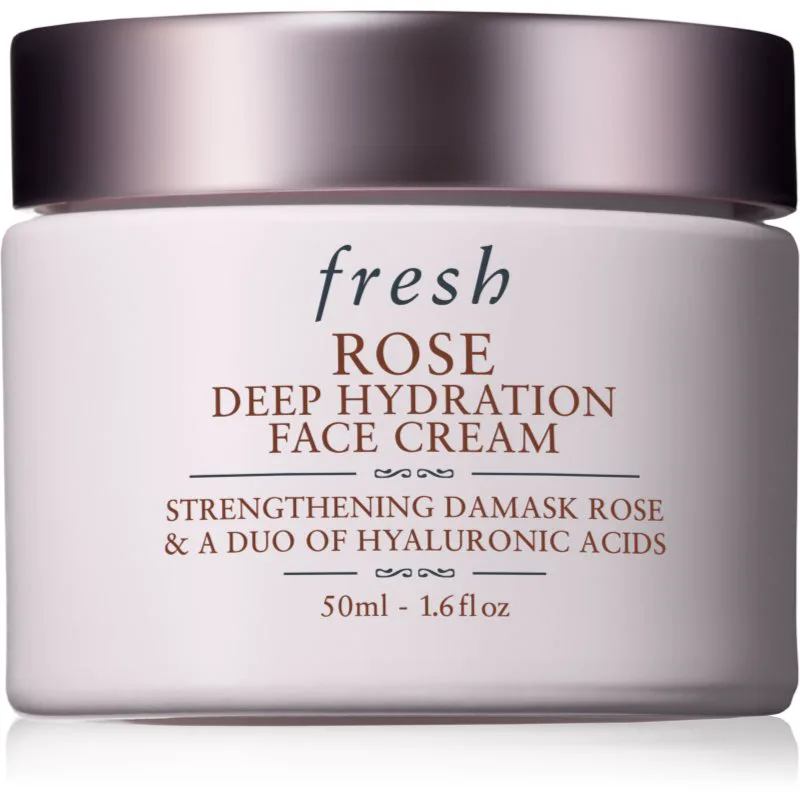 fresh Rose Deep Hydration Face Cream ενυδατική κρέμα για πρόσωπο με υαλουρονικό οξύ 50 ml
