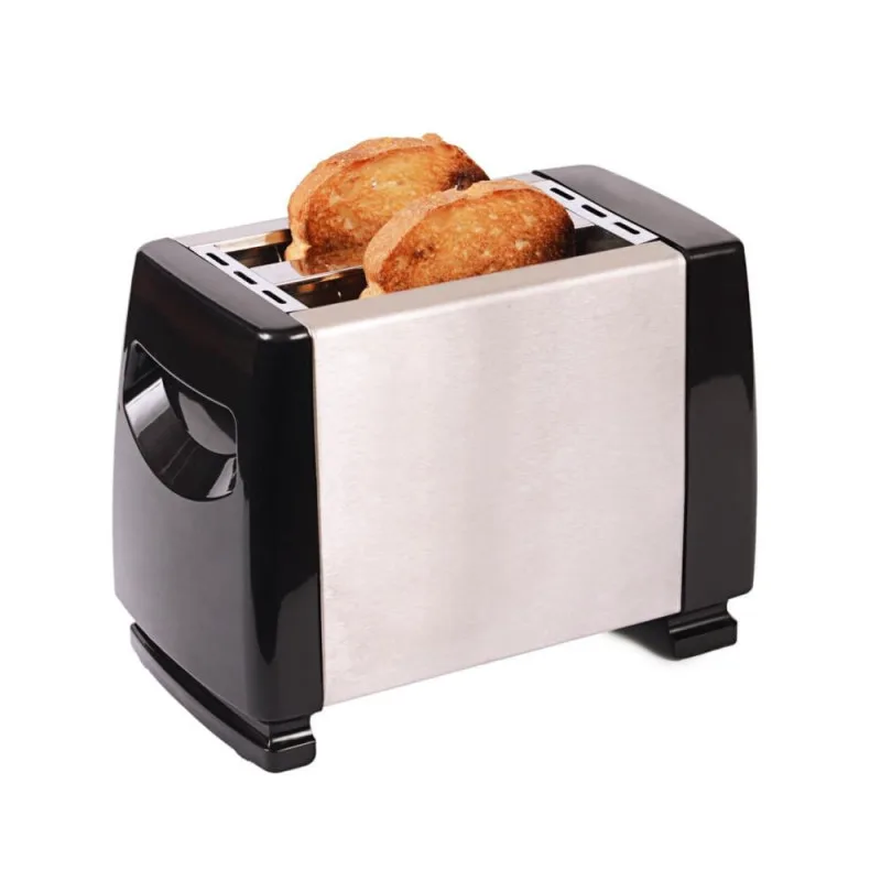 Τοστιέρα ψωμιού Rosberg R51440AS, 750W, 2 φέτες, Ανοξείδωτο ατσάλι / μαύρο