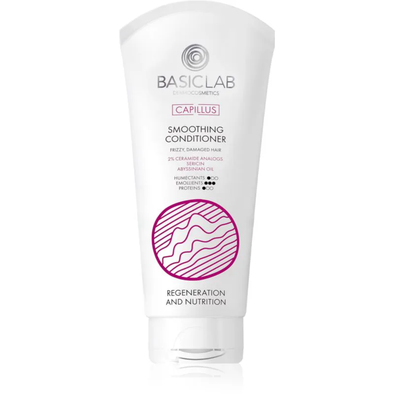 BasicLab Dermocosmetics Capillus λειαντικό μαλακτικό για ατίθασα και κρεπαρισμένα μαλλιά 100 ml