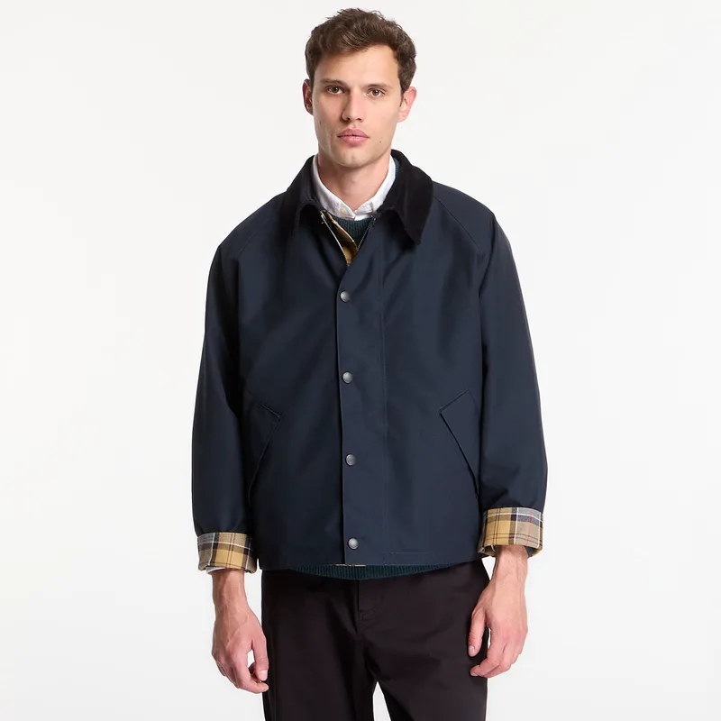 Μπουφάν Barbour Oversized Reversible Transporter Jacket Navy L