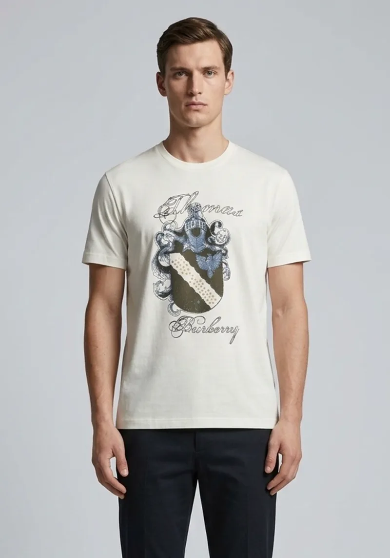 Thomas Burberry Μπλούζα Logo - 22726 12749 0002 Cream