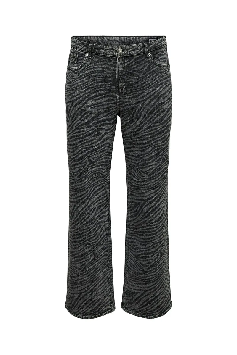 Τζιν παντελόνι wide-leg με μοτίβο ζέβρα VERO MODA