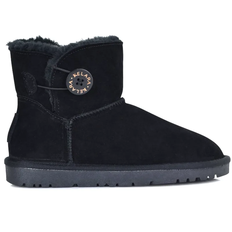 Μαύρο χαμηλό δερμάτινο Australian Boot Kelara 41204