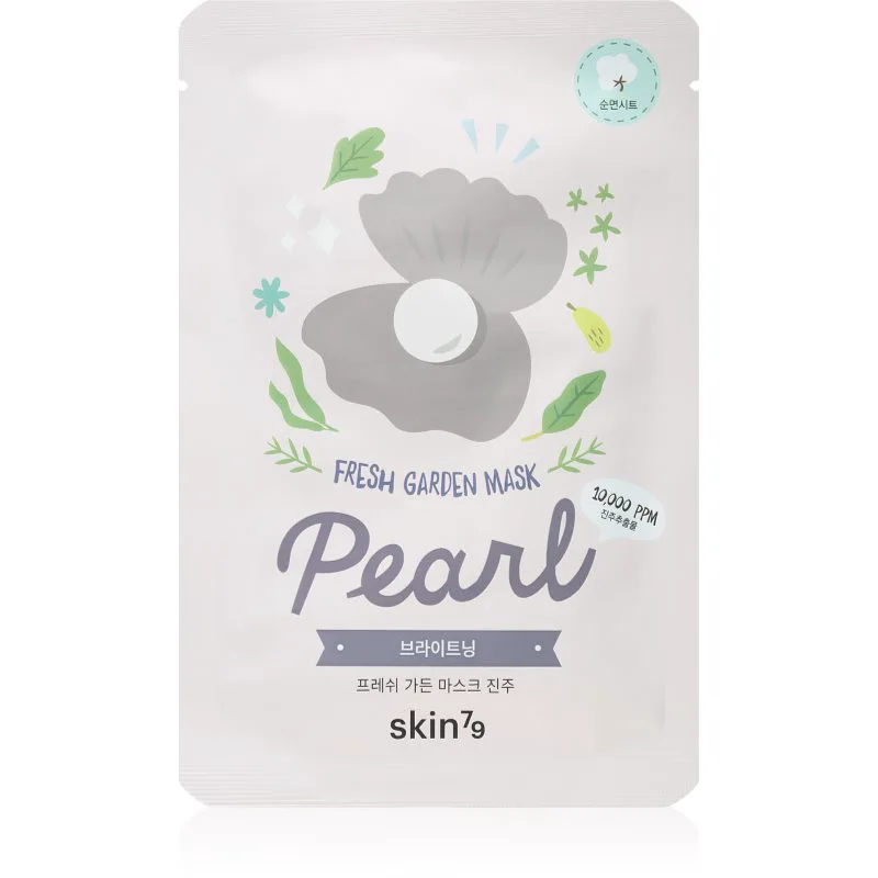 Skin79 Fresh Garden Pearl λαμπρυντική υφασμάτινη μάσκα λάμψης 23 γρ