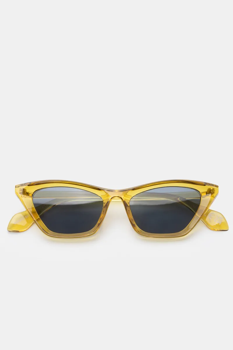 Γυαλιά Ηλίου Bold Cat-eye Fashion Design - Κίτρινο