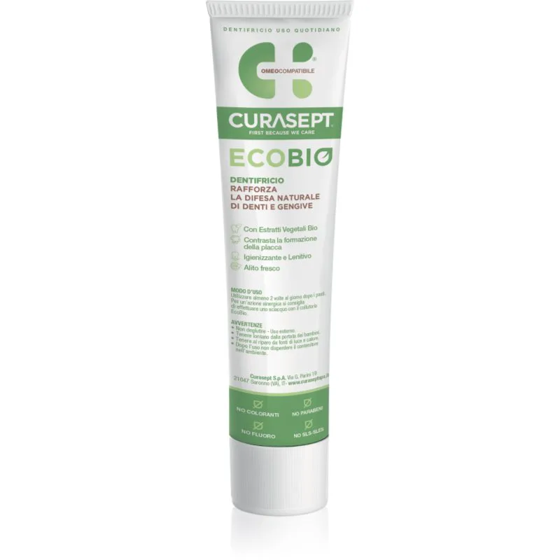 Curasept EcoBio Dentifricio φυσική οδοντόπαστα χωρίς φθόριο 75 ml