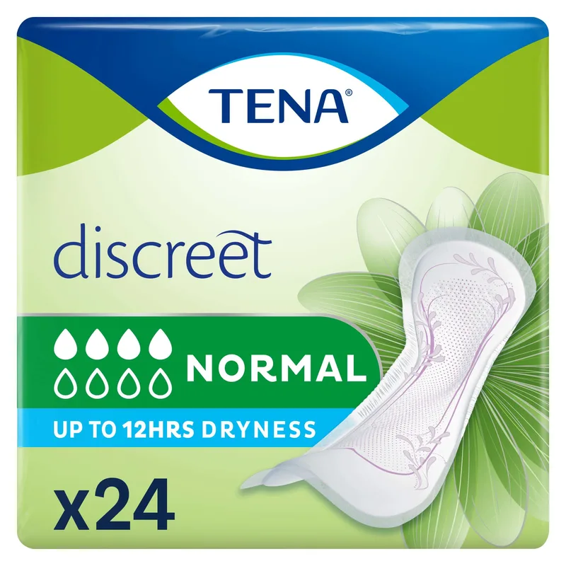 Tena Lady Discreet Normal Σερβιέτες για Μέτριας Μορφής Ακράτειας 24 Τεμάχια