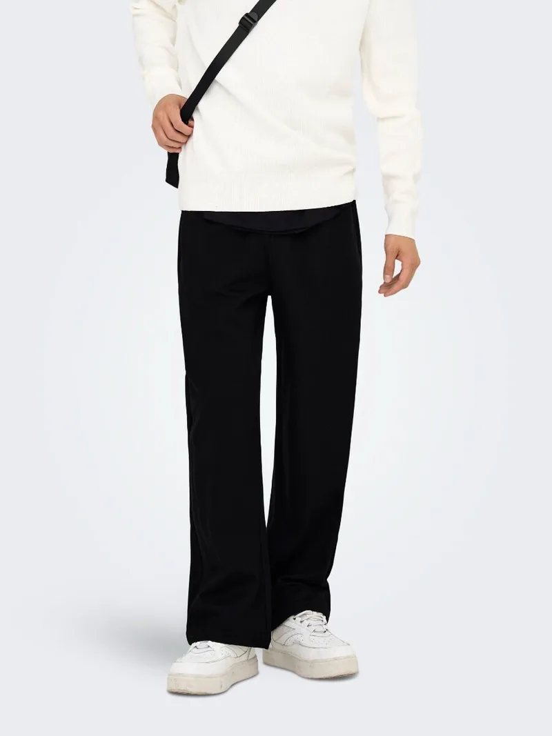 Only and Sons Jakes 0339 Ανδρικό Loose Stretch Παντελόνι 22034234 Μαύρο