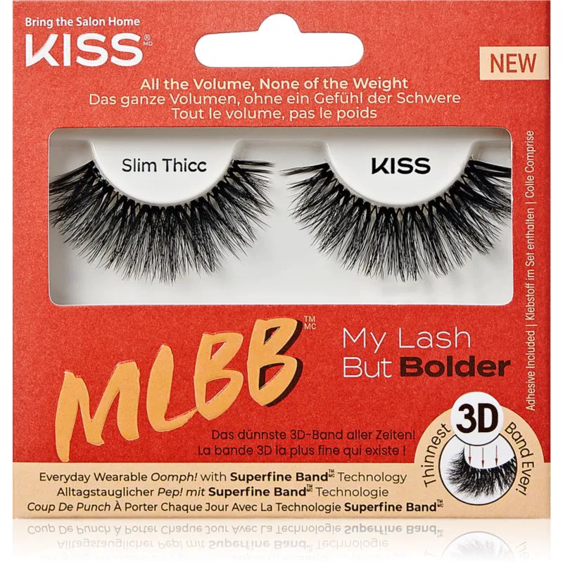 KISS My Lash But Bolder τεχνητές βλεφαρίδες Slim Thicc 1 ζευγάρι