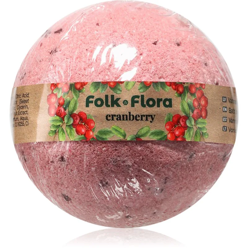 Folk & Flora Cranberry βόμβα μπάνιου 130 γρ