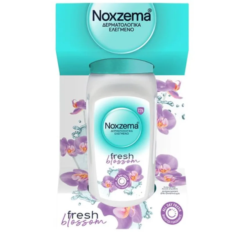 Noxzema Fresh Blossom Antiperspirant Deodorant Roll-On Γυναικείο Αποσμητικό με Άρωμα Λουλουδιών για 72ωρη Προστασία Από τον Ιδρώτα και την Κακοσμία 50ml