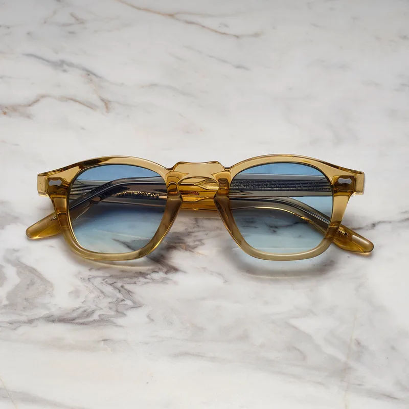 ANDREW A14EP8 - ANDREW - CHAMPAGNE - GRADIENT BLUE Sunglasses | Champagne | Gradient Blue Shades | Explicit Poets Sunglasses