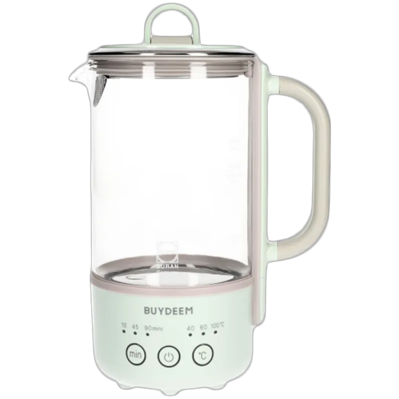 Ηλεκτρικός βραστήρας BUYDEEM K314, 300W, 0.6 l, Χρονοδιακόπτης με 3 στάδια, 3 ρυθμίσεις θερμοκρασίας, Διατήρηση ζεστού έως 8 ώρες, Πράσινο φως