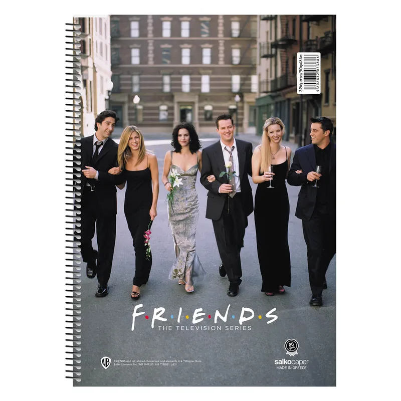 Salko Paper Σπιράλ Τετράδιο Ριγέ Β5 90 Φύλλων Friends (Τυχαία επιλογή σχεδίου)