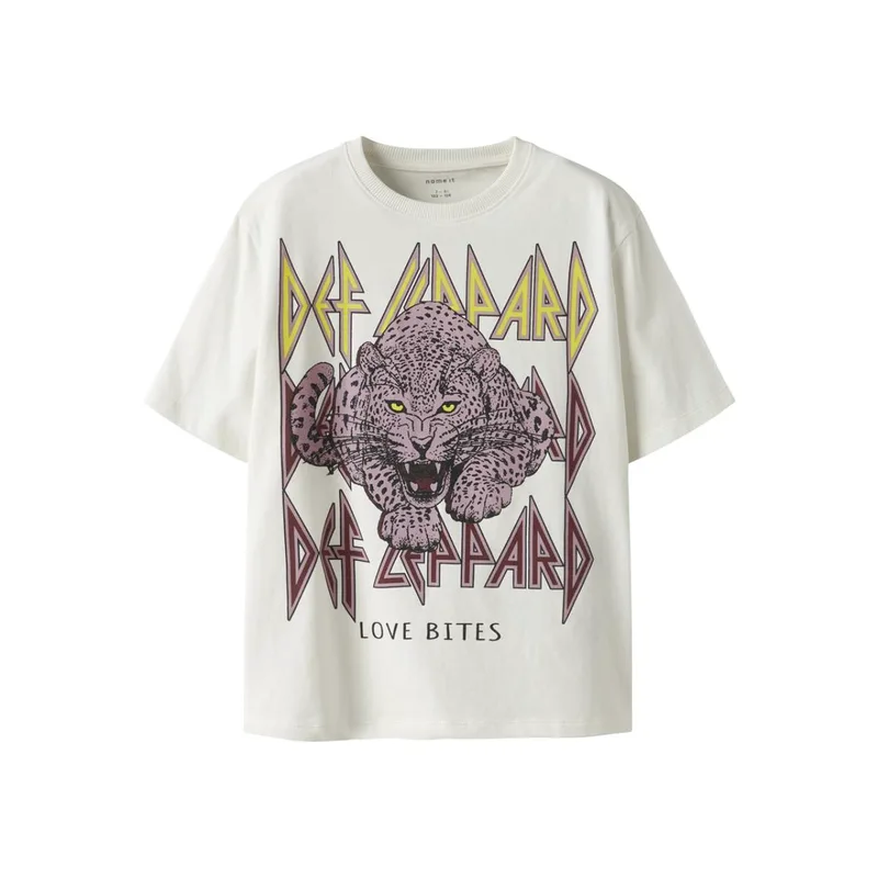 Μπλούζα μακό Def Leppard κορίτσι name it Λευκή