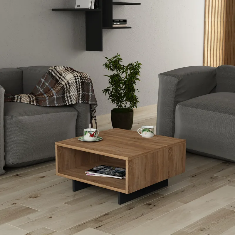 Τραπέζι Σαλονιού Hola - Oak, Anthracite 855Dte2808 (60x32x60)