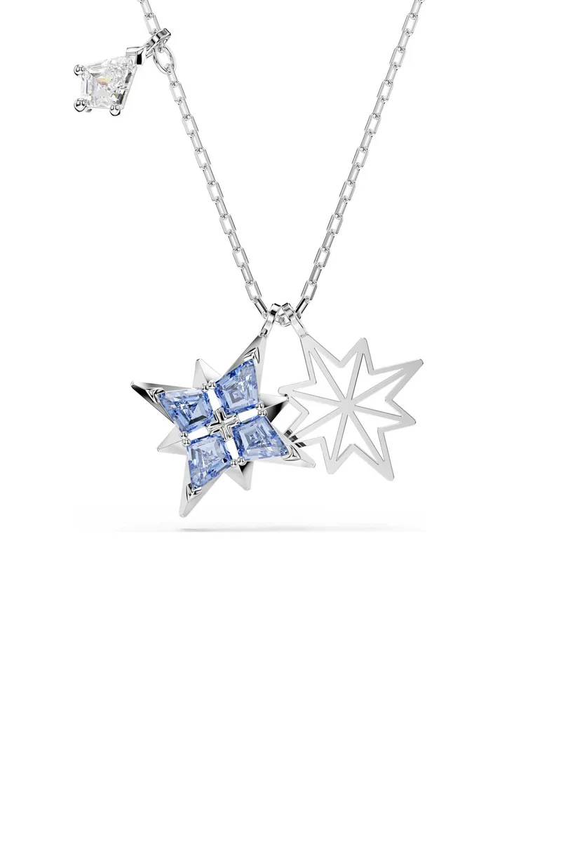 Swarovski γυναικείο μενταγιόν αστέρι, μπλε, επιμετάλλωση ροδίου "Symbolica" - 5734252