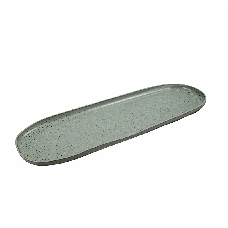 Πιατέλα Πορσελάνης Οβάλ Granite Glased Μπεζ 50cm HFA