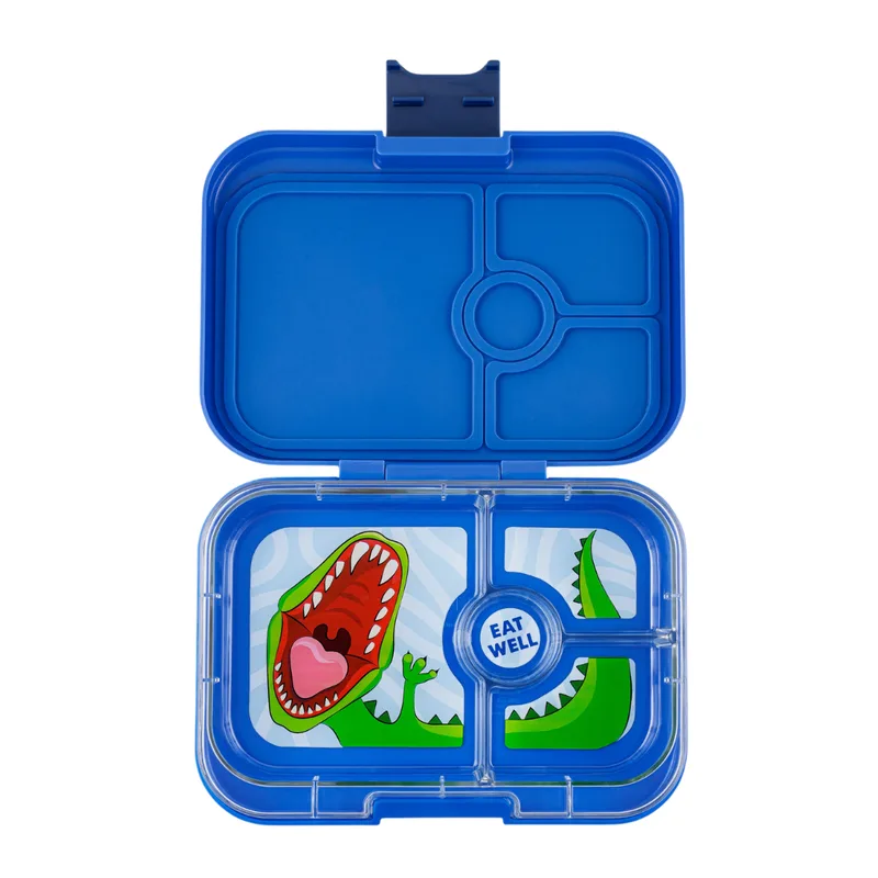 Φαγητοδοχείο Yumbox Panino 4 θέσεων - Surf Blue / Dinosaur