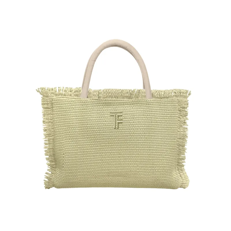 Τσάντα Θαλάσσης (36x14x29) Feel & Touch Tropical Dusty Yellow
