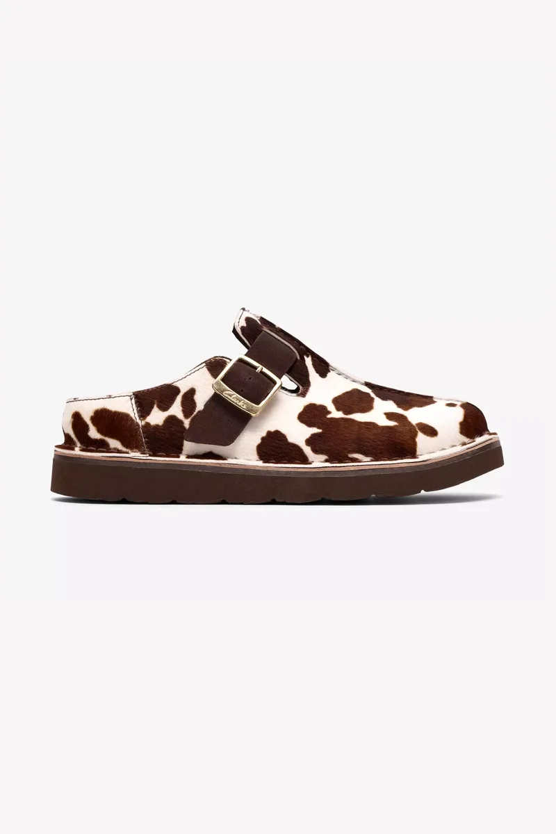 Clarks γυναικεία suede mules "Solsbury Mule" - 26186592 Καφέ