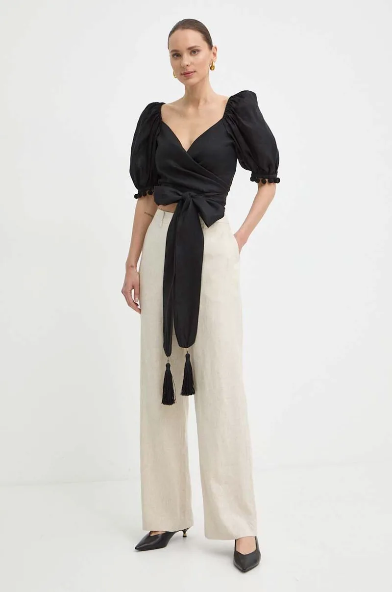 Πουκάμισο από λινό Luisa Spagnoli RUNWAY COLLECTIONRUNWAY COLLECTION