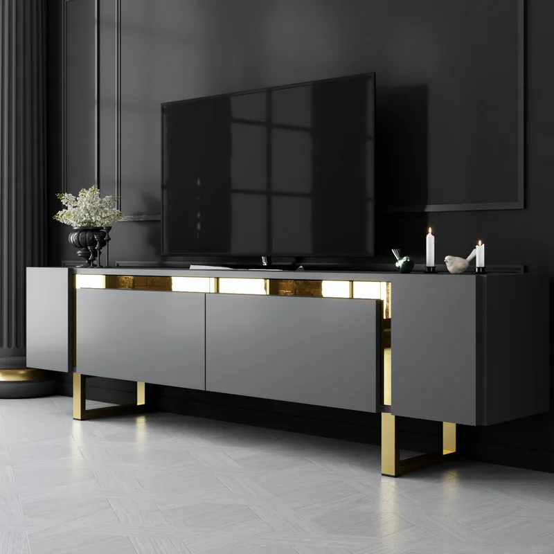 Βάση Τηλεόρασης Yildiz - Anthracite, Χρυσό 618Bly1269 (180x16x30)