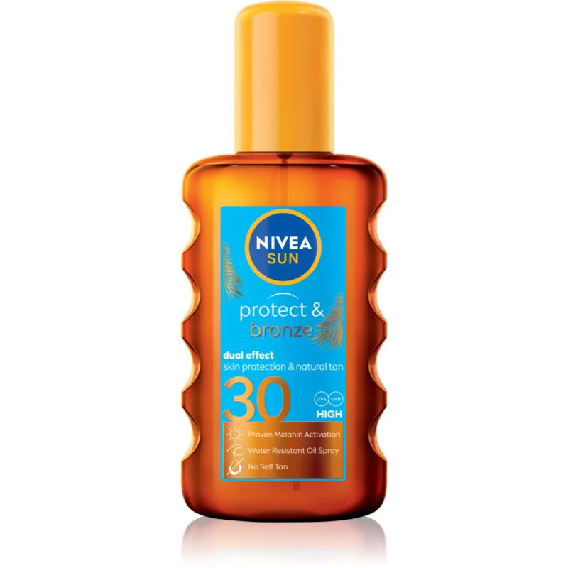 NIVEA SUN Protect & Bronze ξηρό αντηλιακό λάδι SPF 30 200 ml